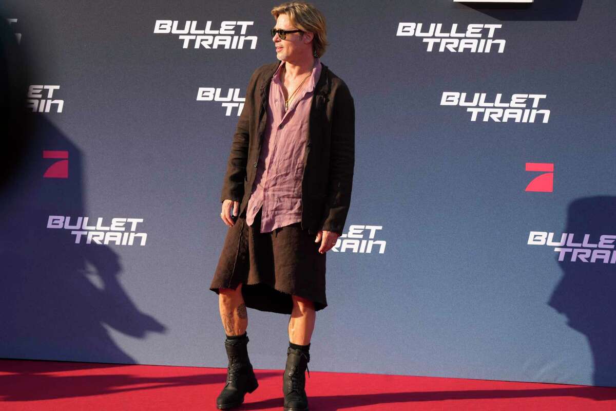 Brad Pitt at the opening of his movie “Bullet Train” in Berlin.