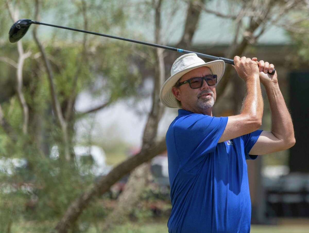 Rick Houston follows his drive 08/05/2022 during the first round of the Midland Men's City Championship at Hogan Park Golf Course. Tim Fischer/Reporter-Telegram