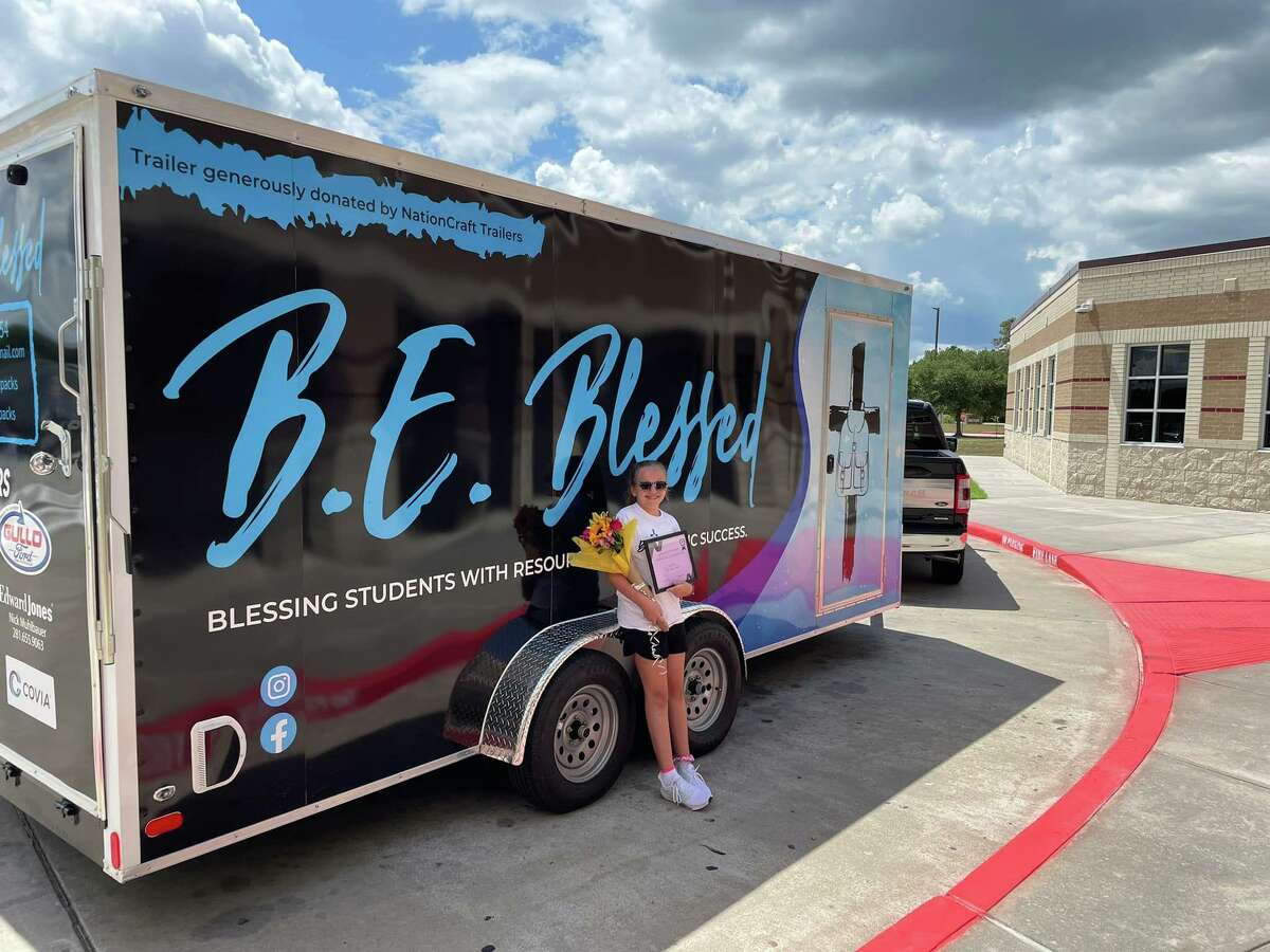 Since 2015, 12-year-old Baily Cowart has donated backpacks and school supplies to Conroe ISD schools. That first-year donation that could fit in a wagon has now snowballed into Cowart’s nonprofit B.E. Blessed that visited 11 Conroe ISD schools this past Monday delivering 839 filled backpacks so children returning to school can have everything that they need to get the school year off to a great start.