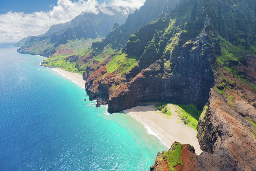 Napali Coast is one of the world's most beautiful coastlines