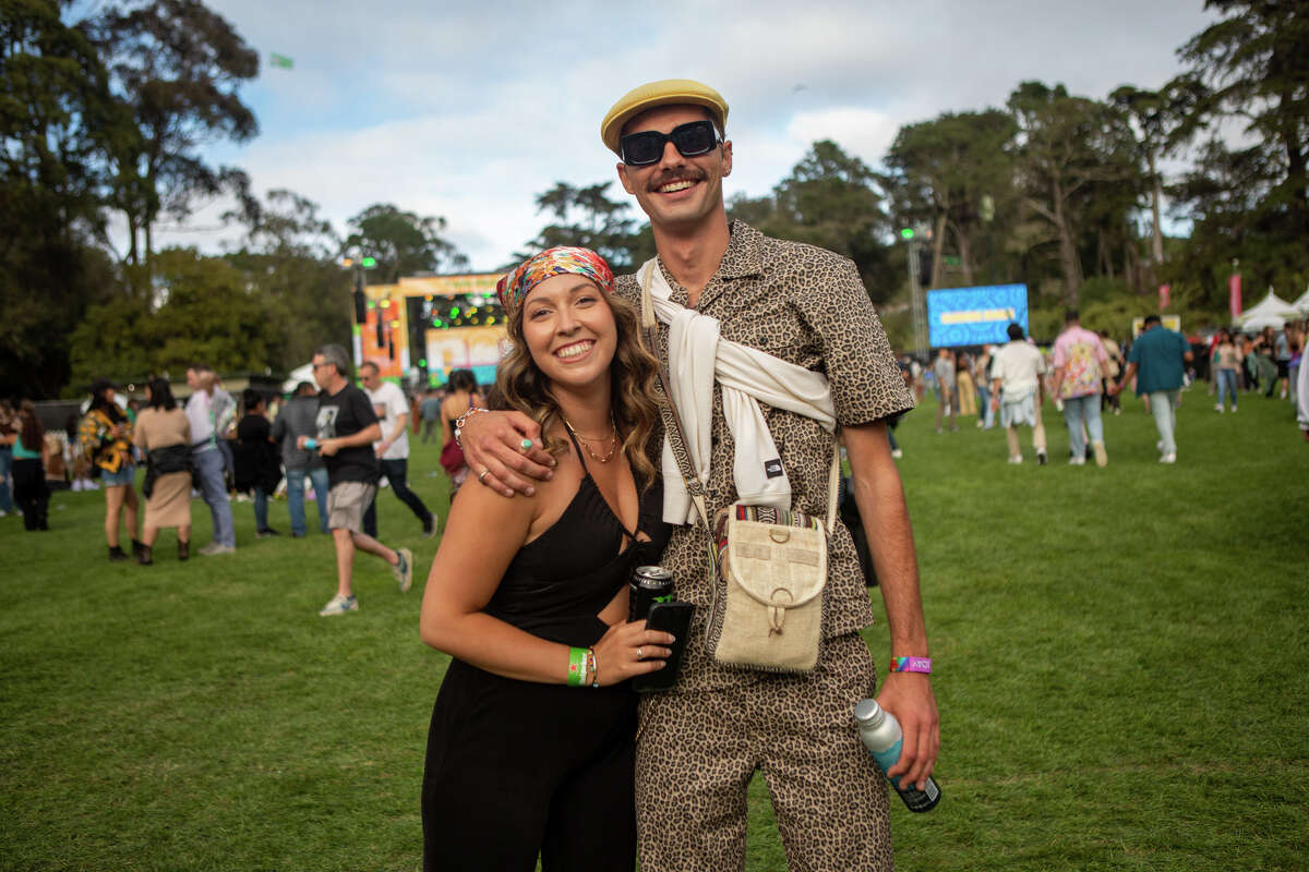 (L to R) Issy Hernandez and Jarick Fink outside at Golden Gate Park in San Francisco on August 5, 2022.