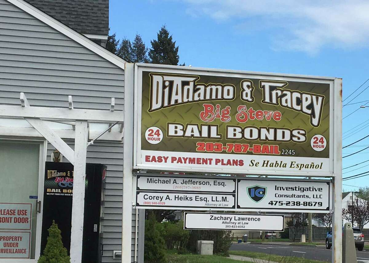 FILE PHOTO: D'Adamo and Tracey Bail Bonds office at Main Street and Charter Oak Avenue in East Haven. Unlike some states, Connecticut has not eliminated its cash bail system — and key members of the criminal justice community are not in favor of uprooting it.