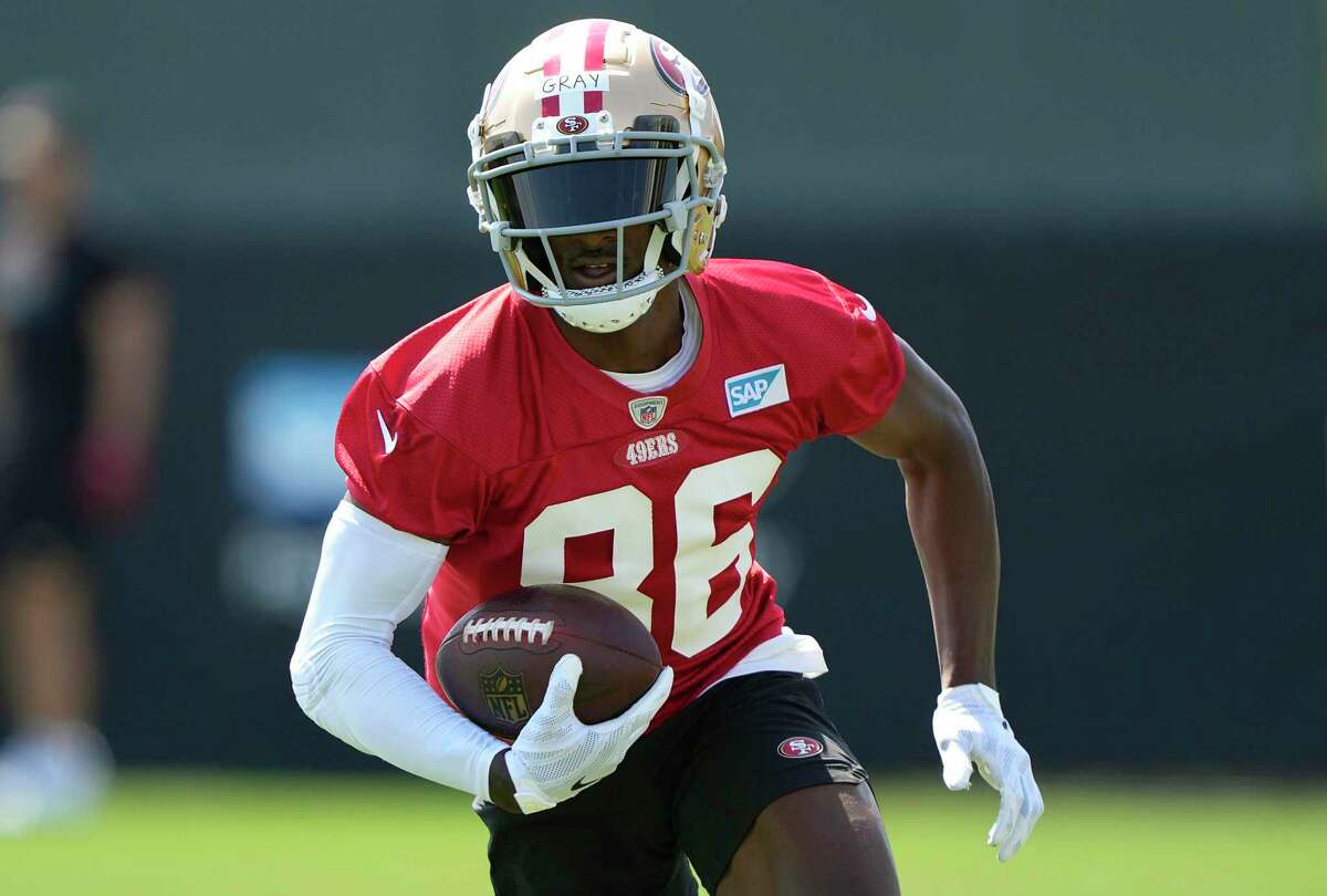 Danny Gray, a speedy rookie wide receiver from SMU, has had moments of brilliance and long stretches of silence for the 49ers this summer.