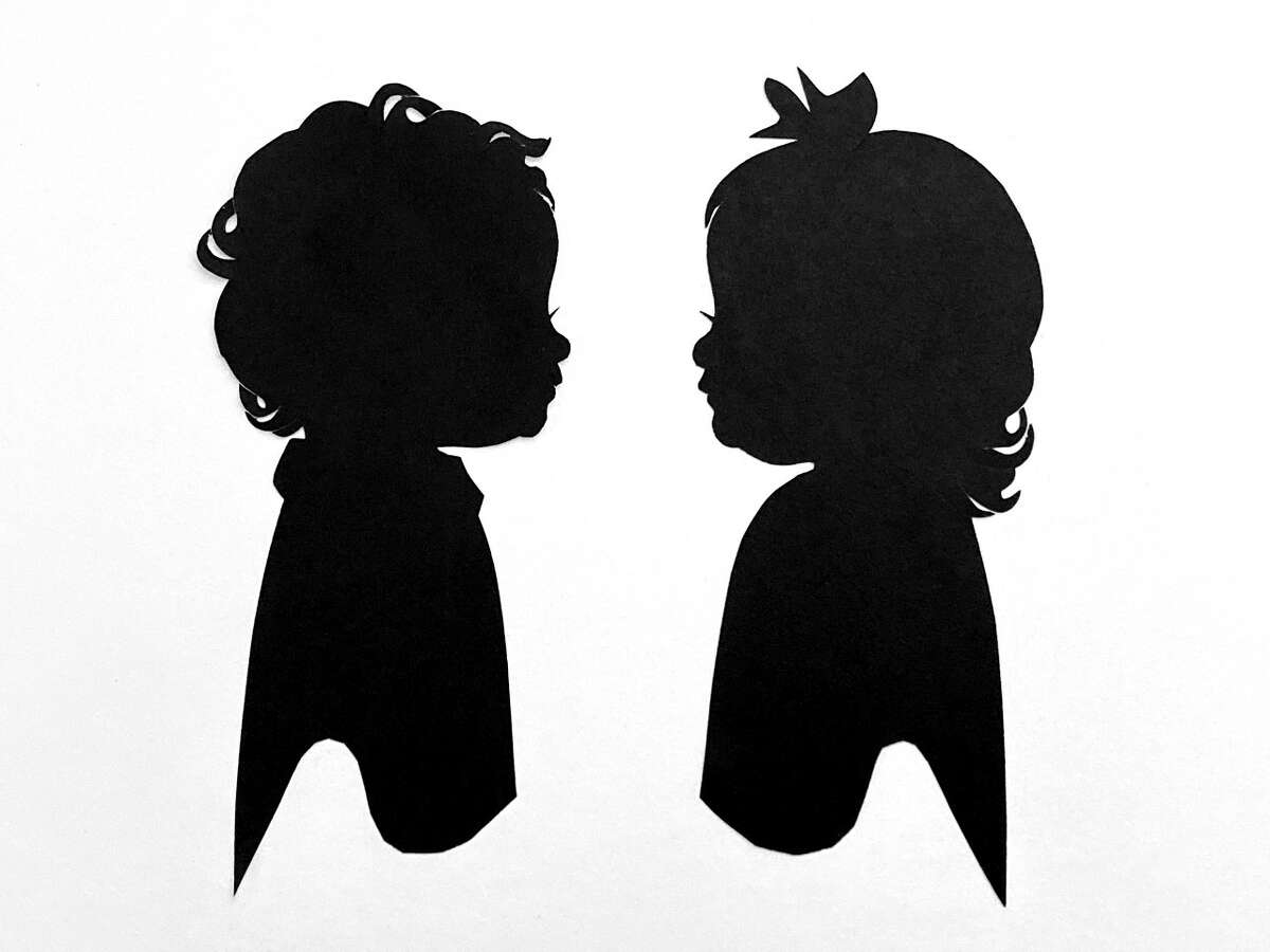 children silhouette art