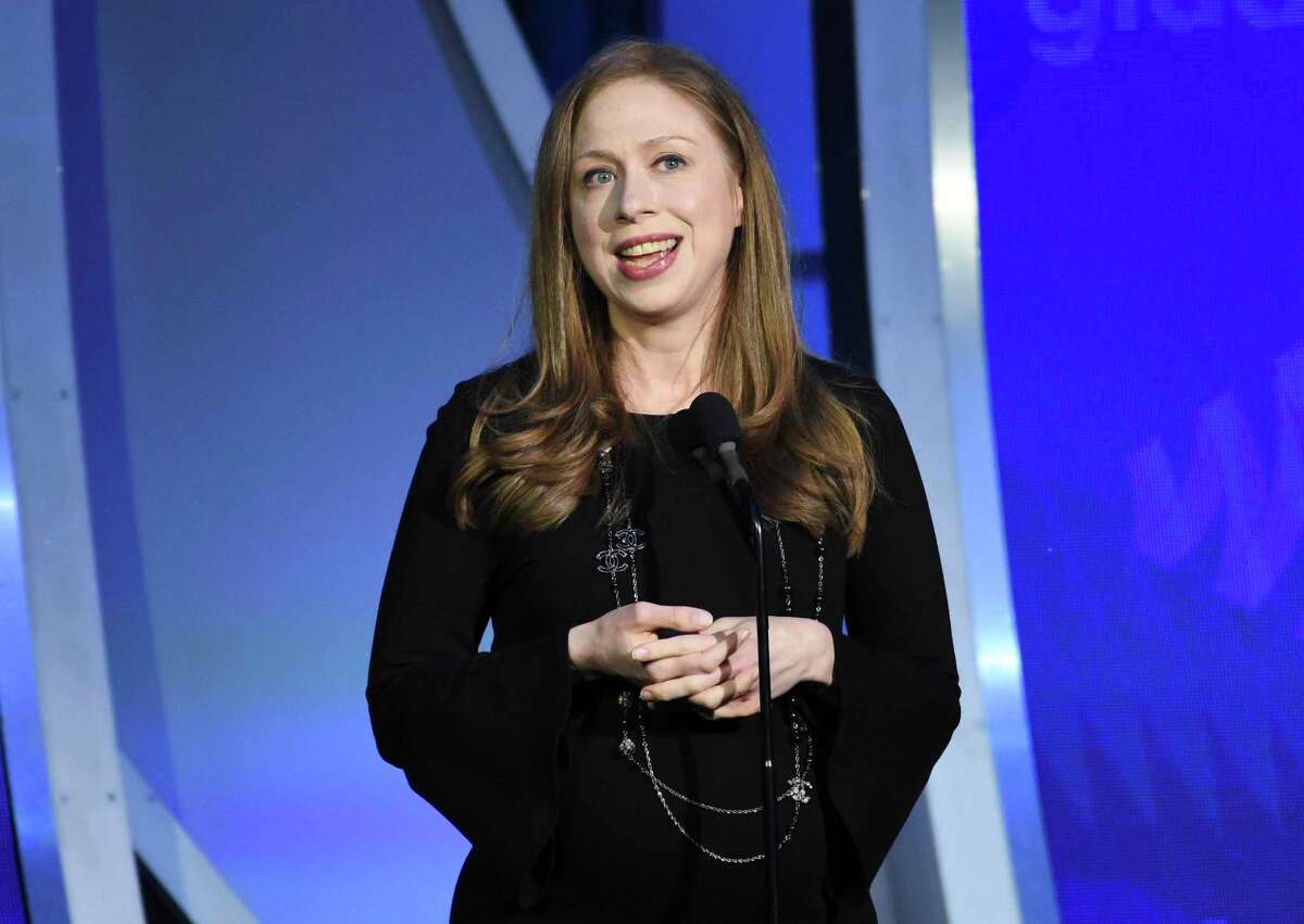 FILE - Chelsea Clinton speaks at the 30th annual GLAAD Media Awards in New York on May 4, 2019. iHeartMedia announced Tuesday that “In Fact with Chelsea Clinton,” hosted by Clinton, the daughter of former President Bill Clinton and former Secretary of State Hillary Clinton, will premier April 13. (Photo by Evan Agostini/Invision/AP, File)