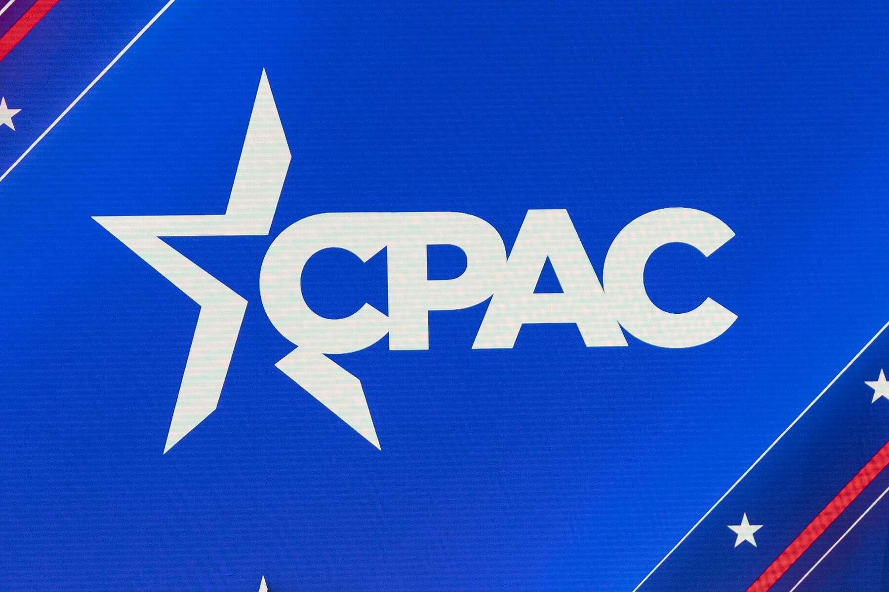We are all domestic terrorists' banner displayed at CPAC Dallas