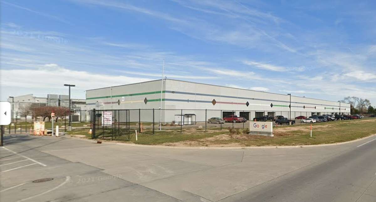 A Google Maps image of the Google Data Center in Council Bluffs, Iowa.