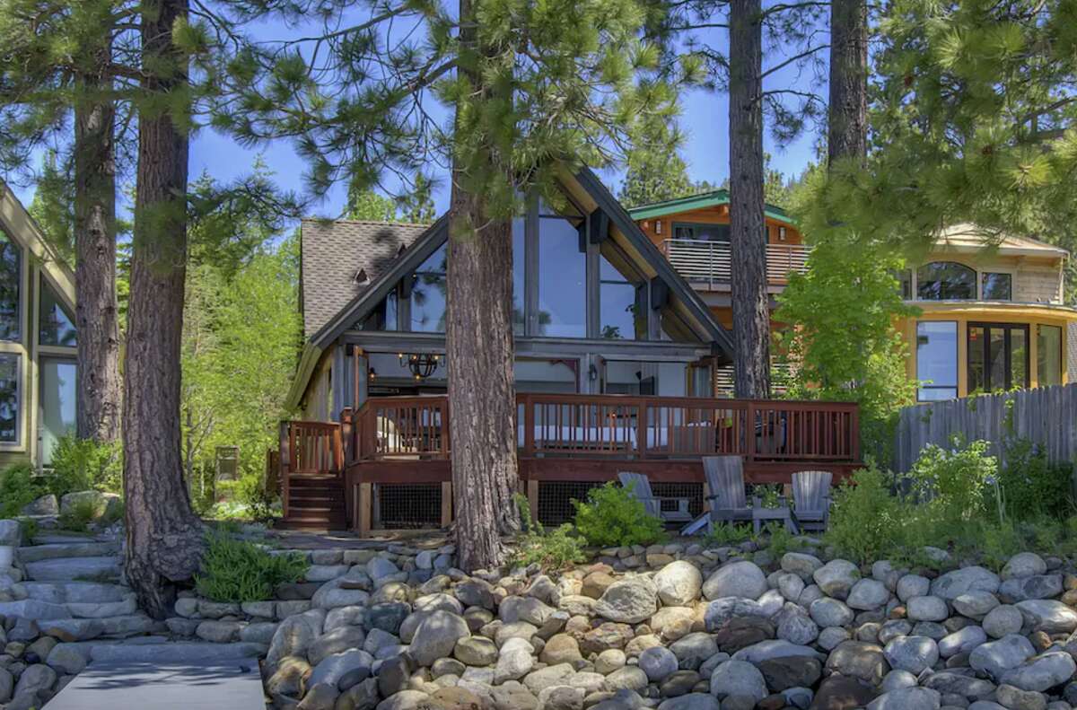 You can stay in a cabin rental in Lake Tahoe, for anywhere from $89 to $1,100 a night