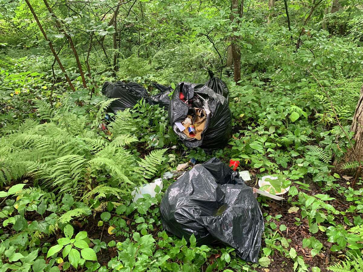 Garbage found on River Road in New Milford
