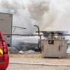 Midland fire fighters battle an RV fire at an RV park at S. Rankin Hwy and CR 114 08/09/2022 afternoon. Tim Fischer/Reporter-Telegram