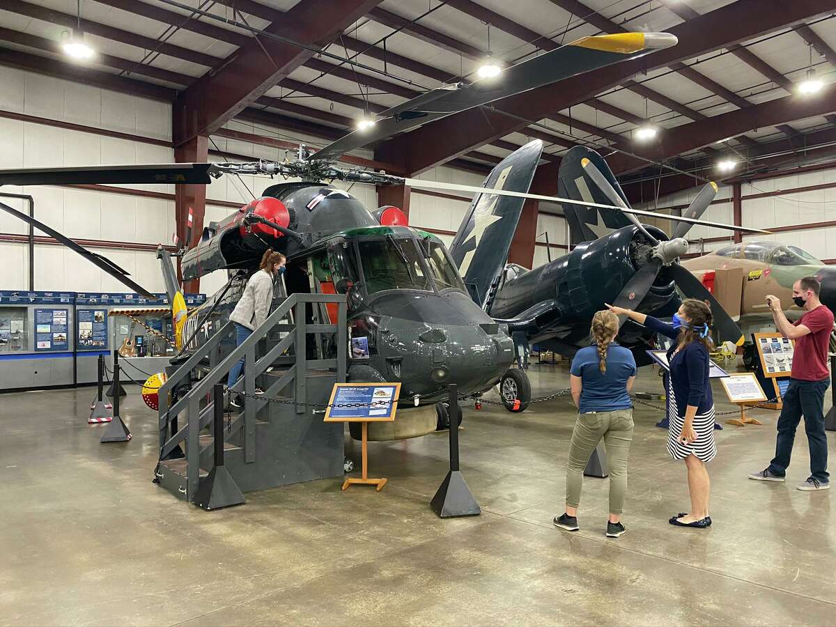 The New England Air Museum in Windsor Locks. It features three large hangars, outdoor exhibits and more than 100 aircraft ranging from early airships and flying machines to supersonic jets and helicopters.