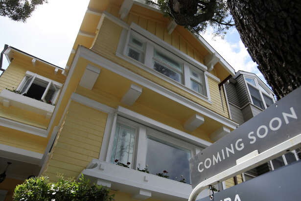 A sign is posted in front of a home that is going to be listed for sale on April 16, 2019 in San Francisco, California. In the wake of several tech company IPOs, San Francisco is bracing for its already expensive real estate market to get even more expensive. Workers for companies that are debuting on the stock market could become millionaires overnight and look to spend their new wealth on property.