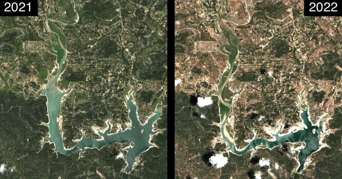San Antonio drought Satellite photos show stark impacts