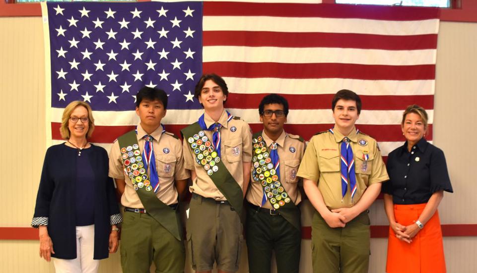 Darien Man attends a golf fundraiser, Troop 35 welcomes Eagle Scouts and more