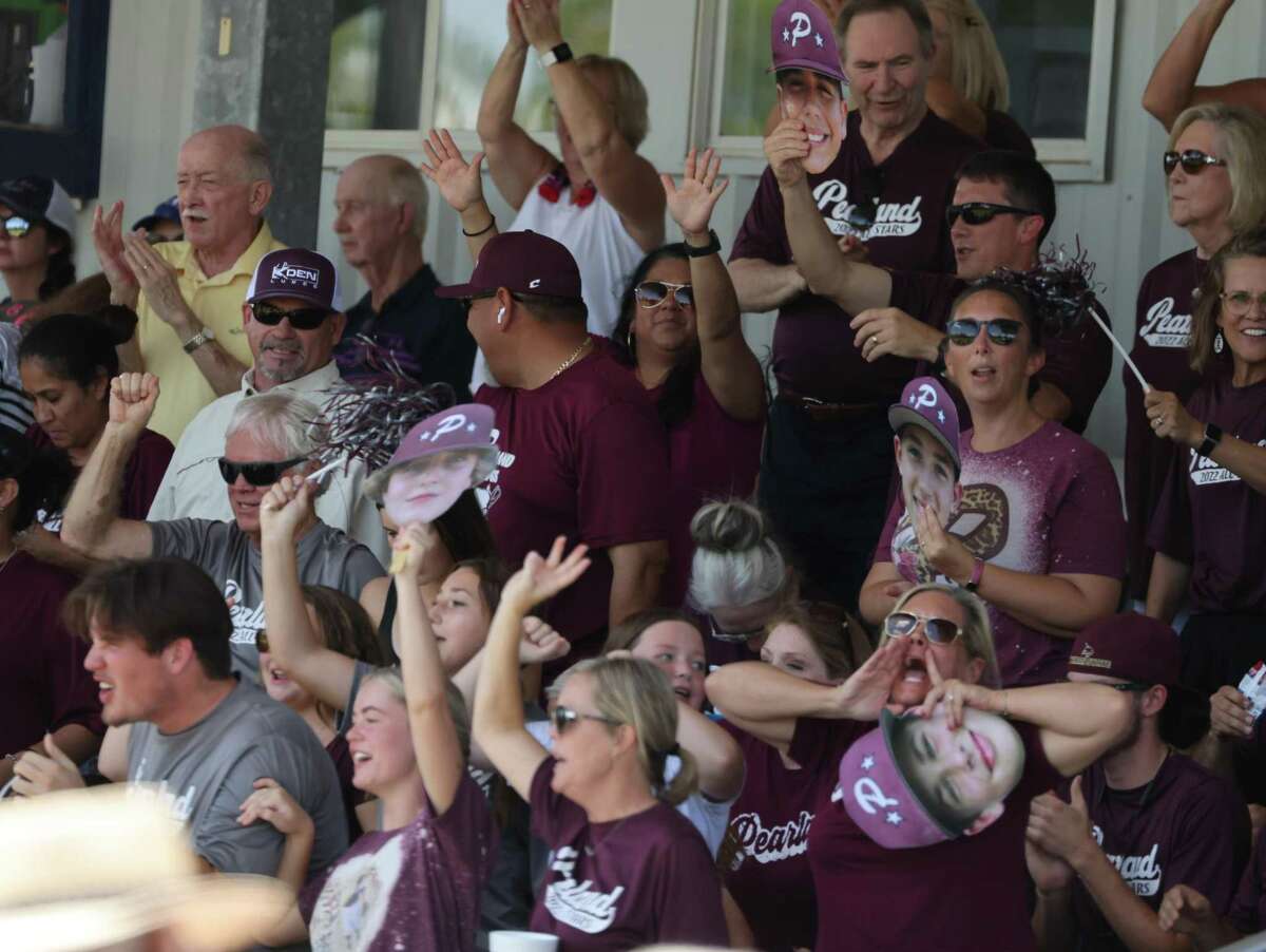 Pearland Little League fans cheer in the sixth inning of Pearland’s Aug. 9 victory against Tulsa at the Southwest Regional Little League baseball championship game in Waco. The win, which sends Pearland to the Little League World Series, was followed closely in the Pearland community.