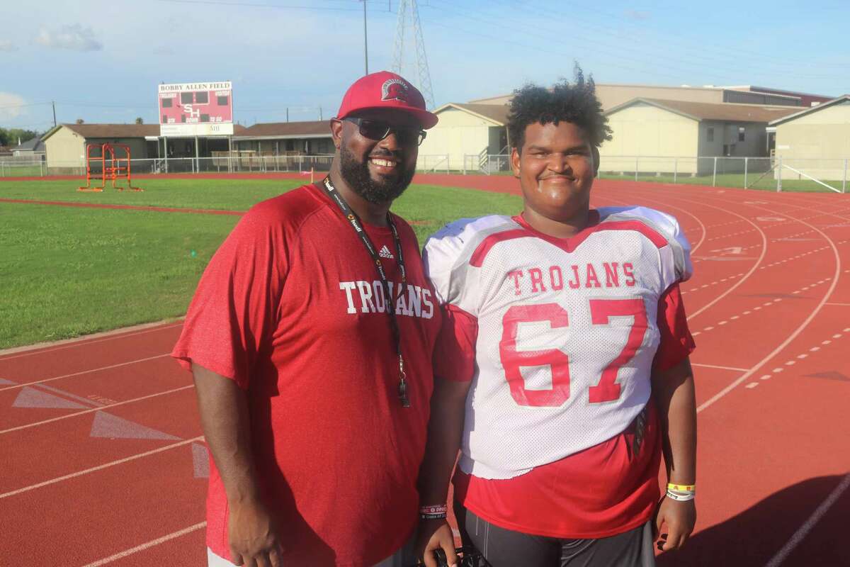 South Houston High School football defensive coordinator Lamont Mayberry and his son Brayden headed for Waco Aug. 8 within minutes after practice ended so they could watch another son, Jacolby, play for Pearland Little League in the Southwest Region championship. Pearland triumphed in the tournament, earning a trip to the Little League World Series.