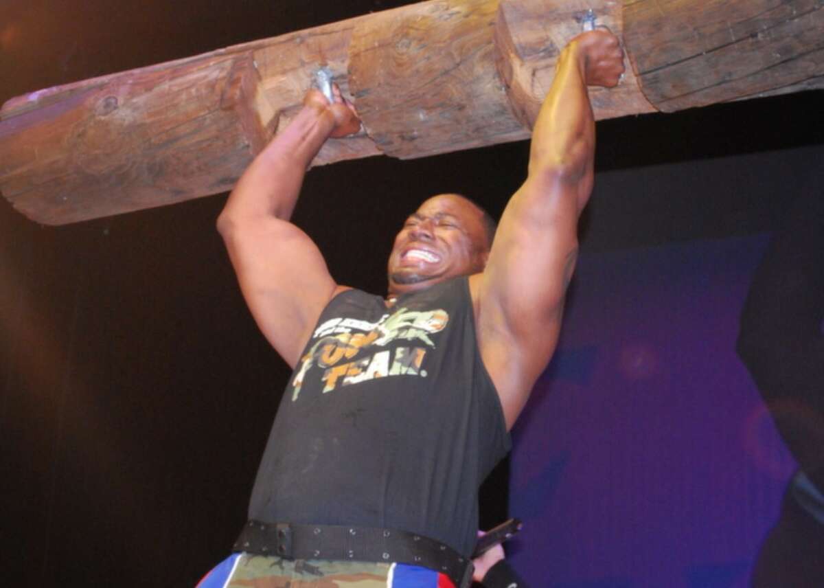 A Power Team member performs one of many feats of strength. The group will present two free shows Sunday, Aug. 21, at the Bethalto Church of God. 