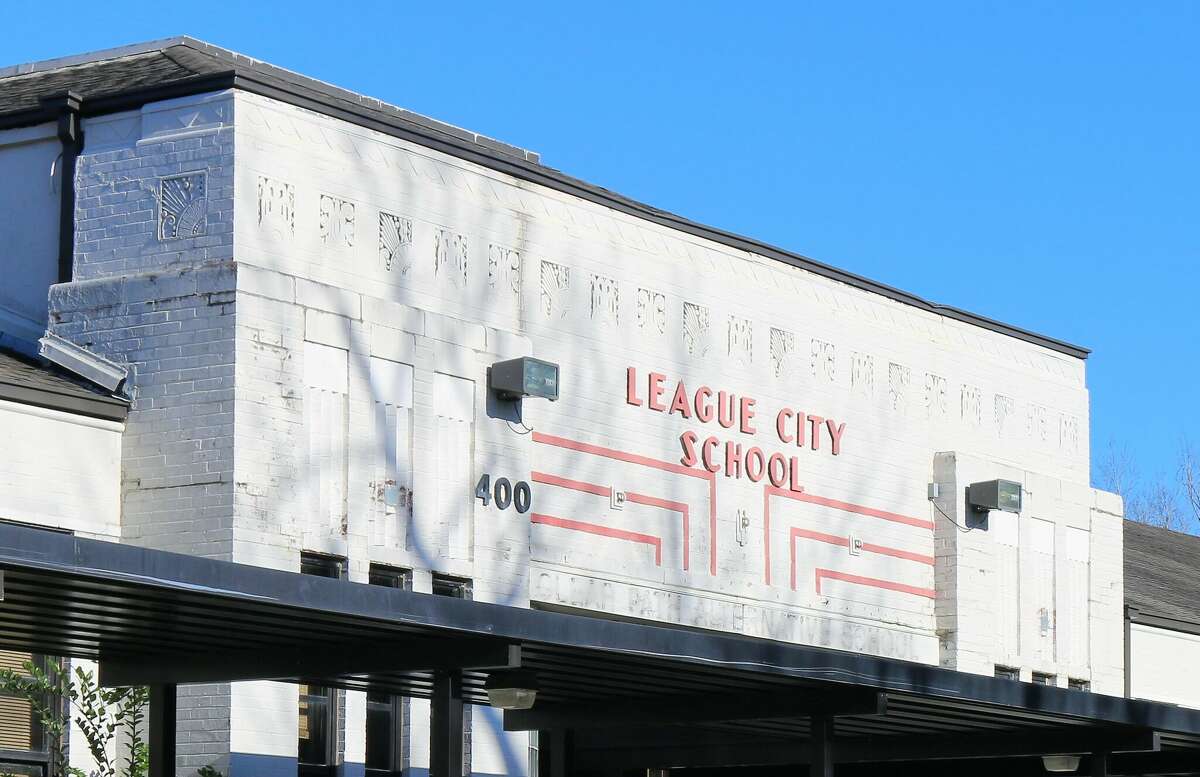 The previous  sign on what is now the League City Community Center indicates the 84-year-old  building's onetime role as League City Elementary School.