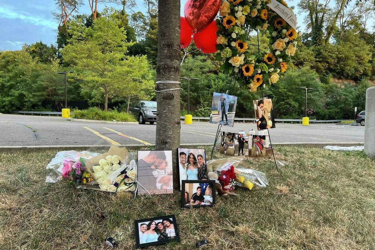A roadside memorial to Hazem Mohamed, a 26-year-old Fairfield man killed in a hit-and-run crash Aug. 2, 2022.