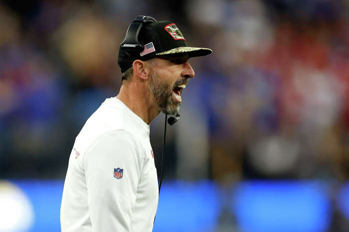 Let @49ers coach Kyle Shanahan wear his flat-brimmed trucker hat