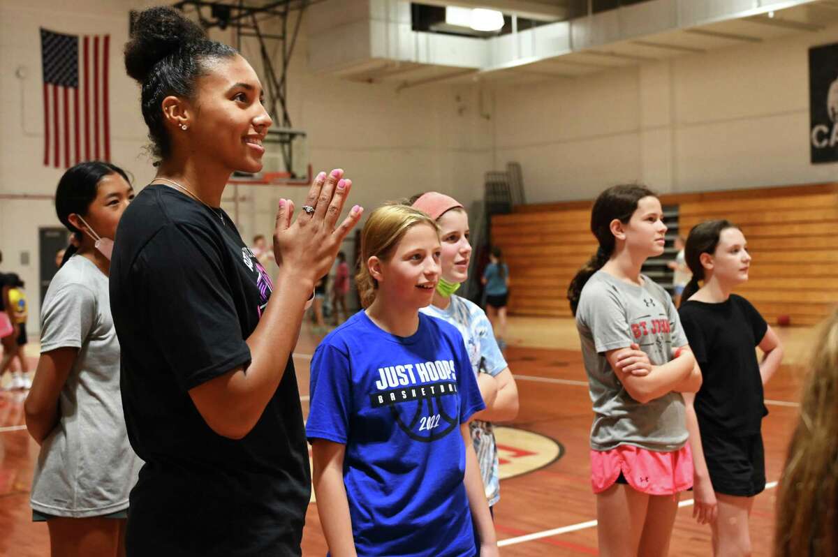 UConn women's basketball sophomore Azzi Fudd hosted her annual summer camp last weekend in Washington D.C. The camp's proceeds were donated to the Pat Summitt Foundation in honor of Fudd's great-grandmother.