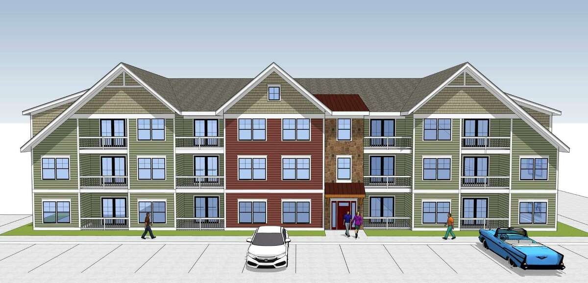 The 30-unit apartment complex proposed for 17 Whitney Road in Bethel, Conn.
