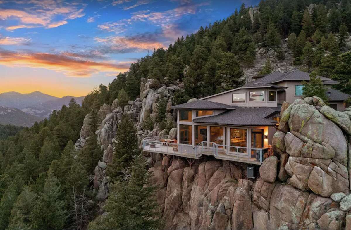 This Colorado home rental is literally built into a mountainside