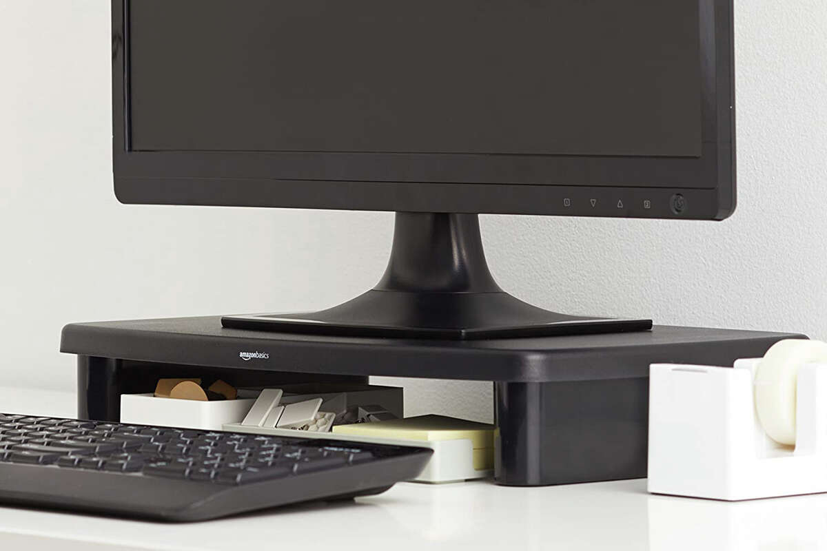 Give your neck a break with this Amazon Basics monitor riser.