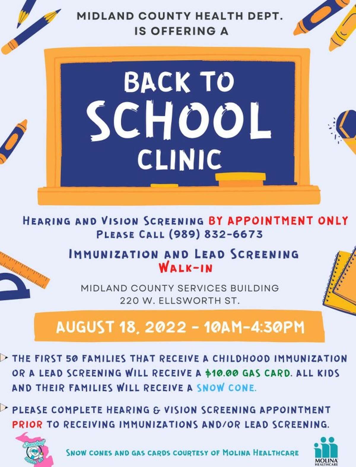 Back-To-School Student Immunization Clinics Added for Aug. 18