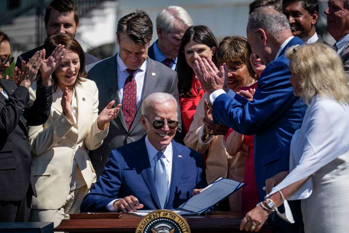 President Joe Biden signs the CHIPS and Science Act of 2022 into law Wednesday. Yes, Biden has had a good stretch. He’s still a deeply unpopular president whose agenda has been almost entirely removed from the concerns of ordinary Americans.