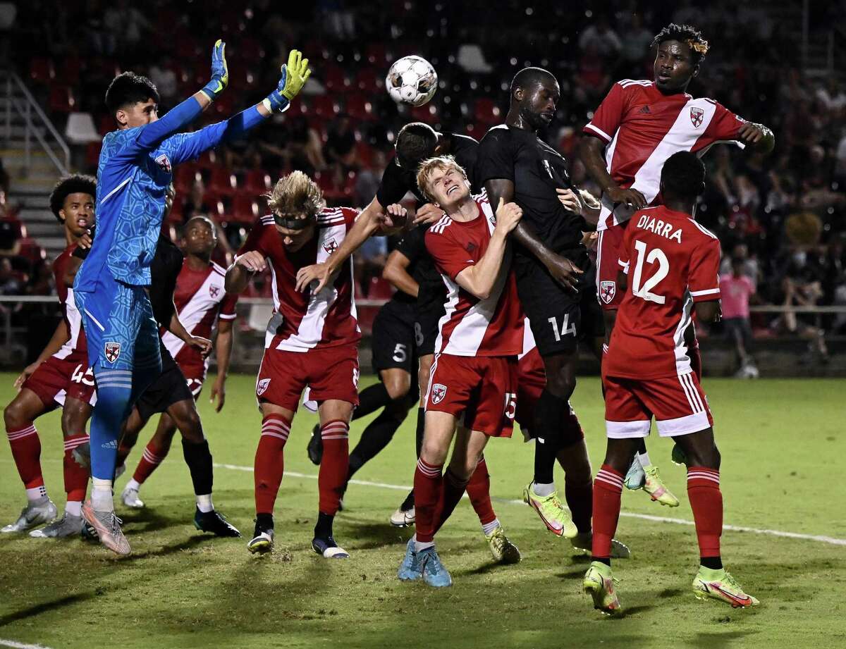Loudoun United plays San Antonio FC during the second half of a USL Championship soccer match, Wednesday, Aug. 10, 2022, at Toyota Field in San Antonio, Texas. San Antonio won 2-1. (Darren Abate/USL Championship)