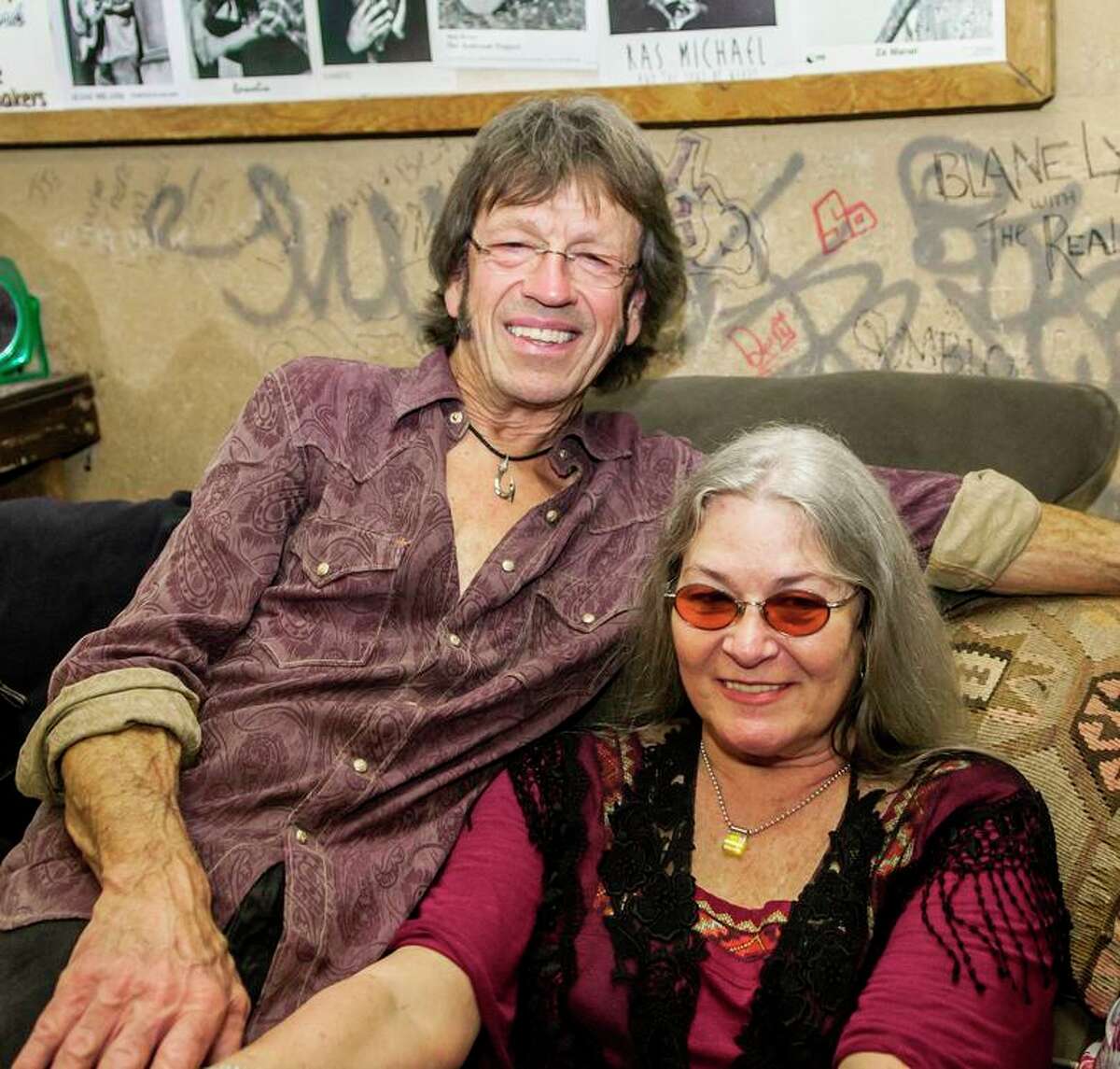 Pat Campbell visits with former Grateful Dead backup singer Donna Godchaux at the Ashkenaz in Berkeley in August 2012.