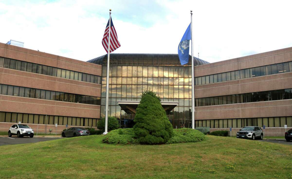 An exterior view of the state police and Department of Emergency Services and Public Protection headquarters building in Middletown.