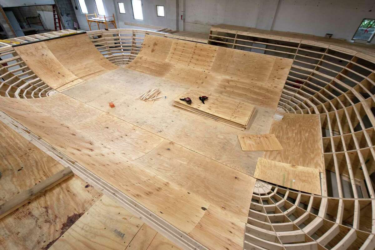 Construction is underway for Noteworthy Resources new indoor skate park on Wednesday, Aug. 10, 2022 in Albany, N.Y. Founder Tatiana Gjergji thought of the idea.