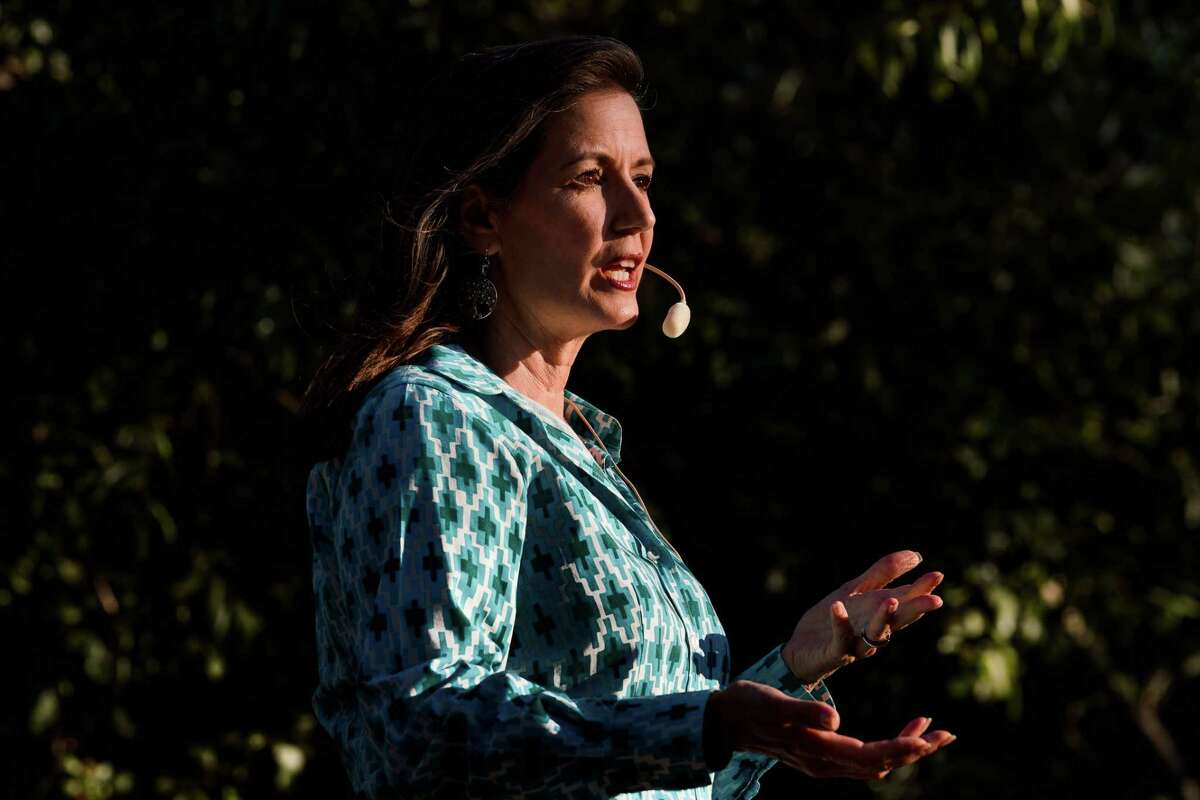 Oakland Mayor Libby Schaaf is seen at a Town Hall at Arroyo Viejo Park in Oakland, Calif., on Tuesday, August 9, 2022.