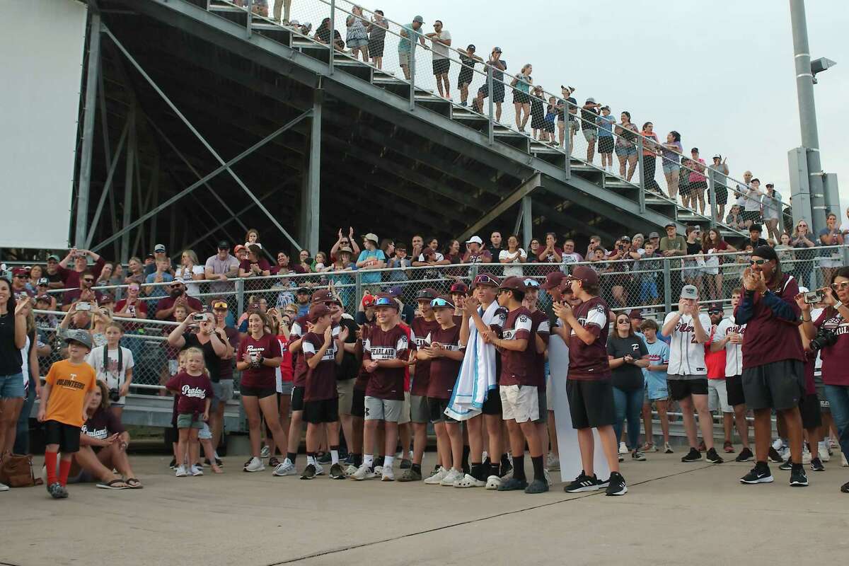 Family, friends and Little League supporters gather at The Rig (Pearland Stadium) for Thursday's send-off celebration for the Pearland Little League All-Stars.