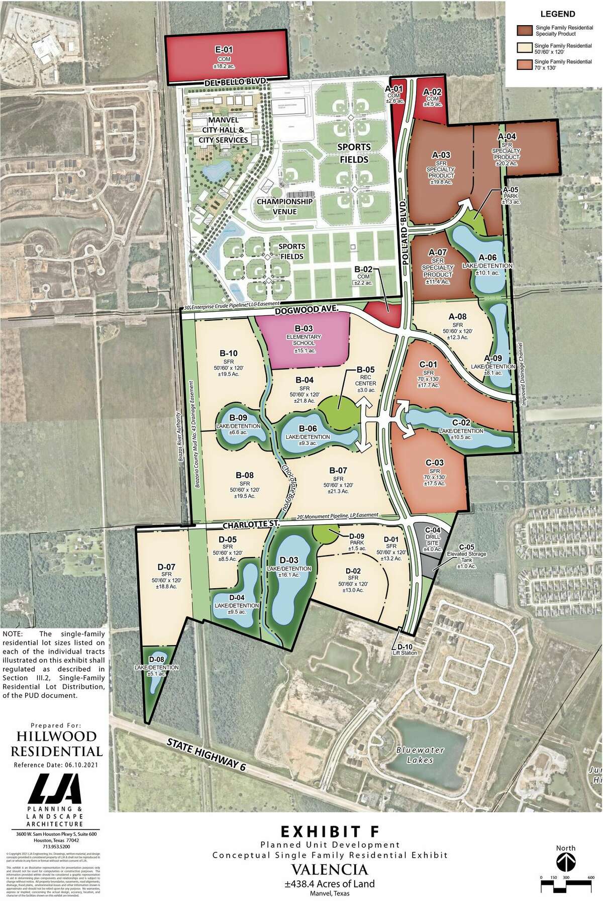 The 440-acre development project is expected to include roughly 950 homes and 30 acres of commercial property.