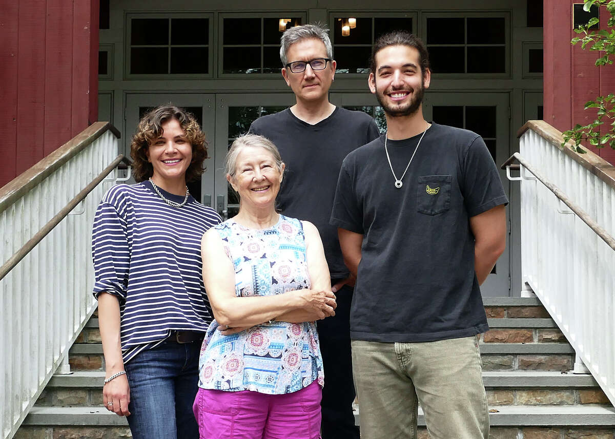 “4000 Miles” at The Westport Country Playhouse will stage "4000 Miles"  with Lea DiMarchi, left, as Bec; Mia Dillon as Vera; director David Kennedy and Clay Singer as Leo.  