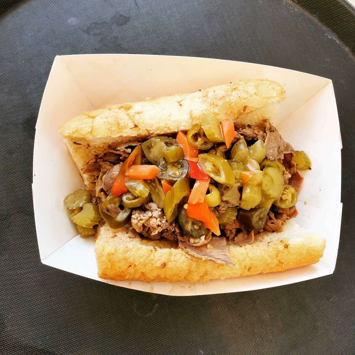 A Chicago-style Italian beef sandwich at Line 51 in Oakland.