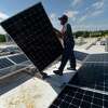 A solar panel installation in 2018 in Fairfield, Conn. Proponents of the Inflation Reduction Act say the bill would create millions of green-energy jobs nationally.