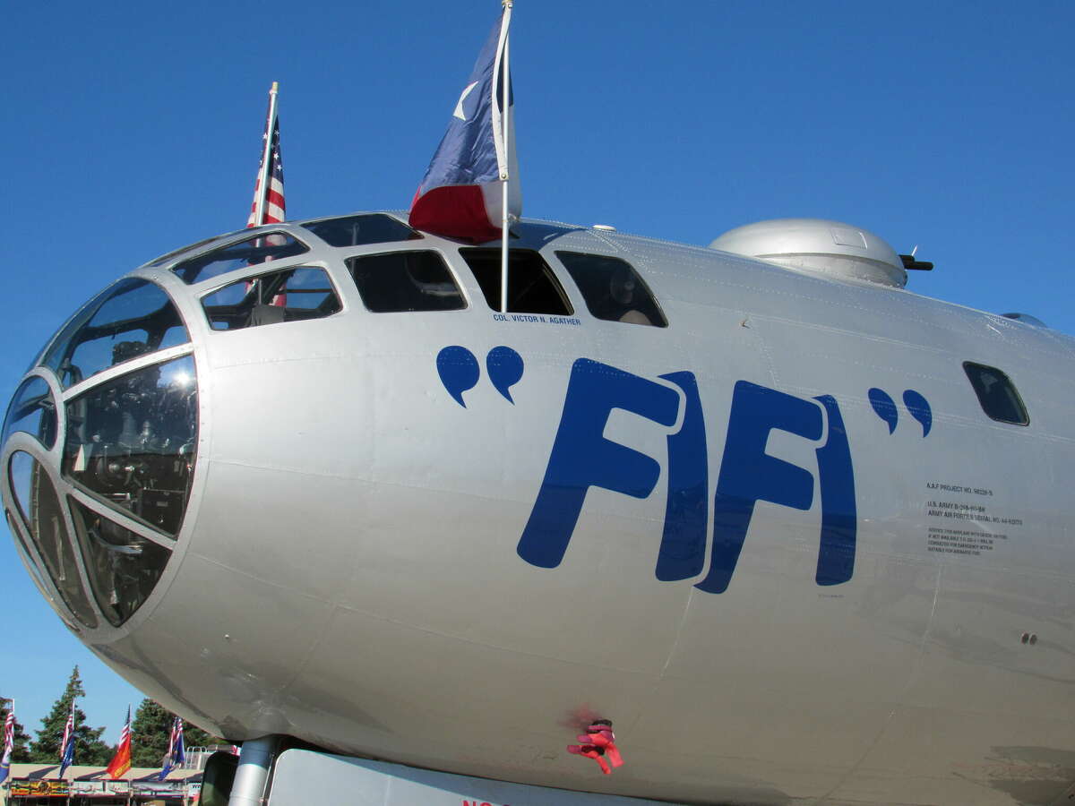 A World War II B-29 bombadier christened "Fifi" was on display during the CAF AirPower History Tour, Aug. 11-14, 2022 at MBS International Airport.