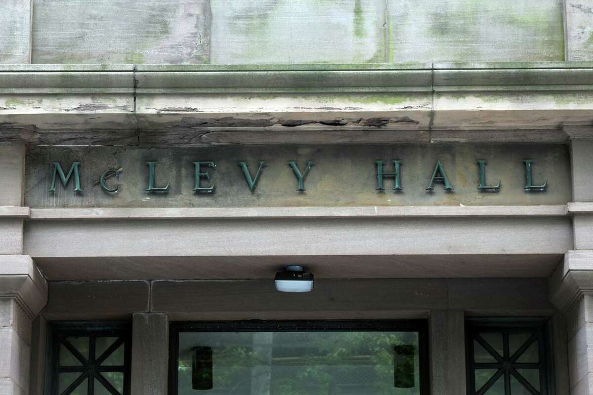 McLevy Hall in downtown Bridgeport, Conn. Aug. 10, 2022.