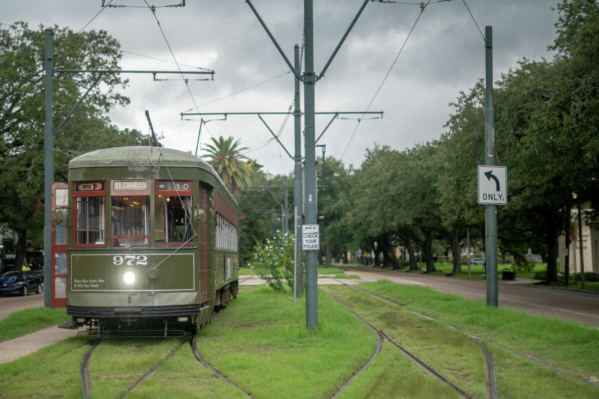 The St. Charles Streetcar line in New Orleans clanks along at a modest 20 miles per hour.
