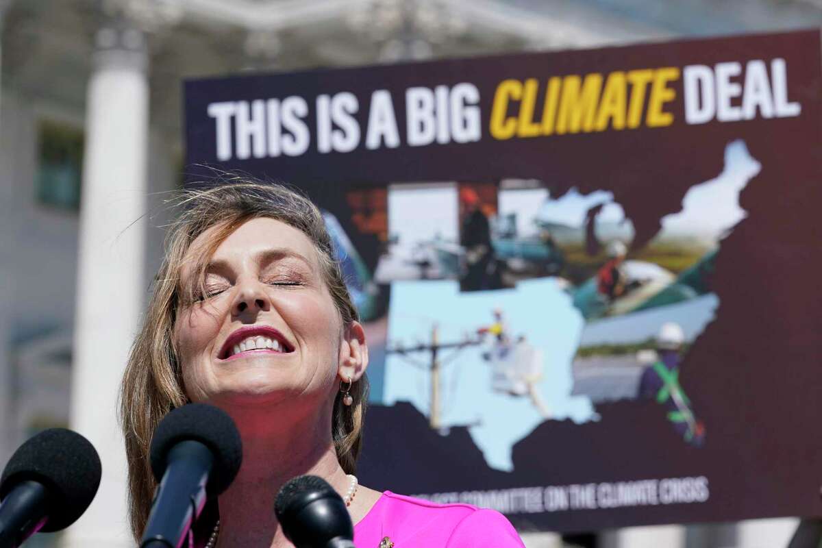 Rep. Kathy Castor, D-Fla., speaks about the climate crisis and the Inflation Reduction Act during a news conference on Capitol Hill in Washington, Friday, Aug. 12, 2022. (AP Photo/Susan Walsh)