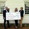The Fairfield County Bank donated $5,000 to the Keeler Tavern Museum and History Center in Ridgefield. From left are: Steve Wooters, executive vice president of marketing, Fairfield County Bank; Katie Burton, head of communications and grants at Keeler Tavern Museum and History Center; and Hildegard Grob, executive director of Keeler Tavern Museum and History Center.