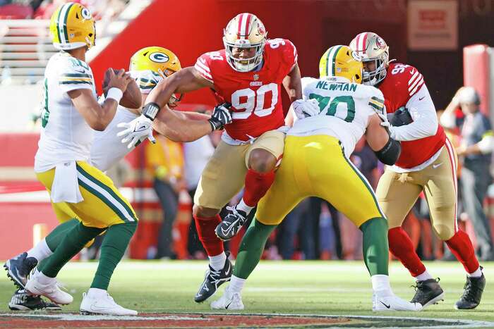 San Francisco 49ers cornerback Samuel Womack III (26) looks into the  backfield during an NFL football game against the Arizona Cardinals,  Sunday, Jan.8, 2023, in Santa Clara, Calif. (AP Photo/Scot Tucker Stock