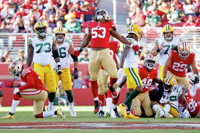 San Francisco 49ers defensive end Nick Bosa (97) during warmups before the  start of the game against the Minnesota Vikings in San Francisco, Sunday  November 28,, 2021. (Neville Guard/Image of Sport/Sipa USA