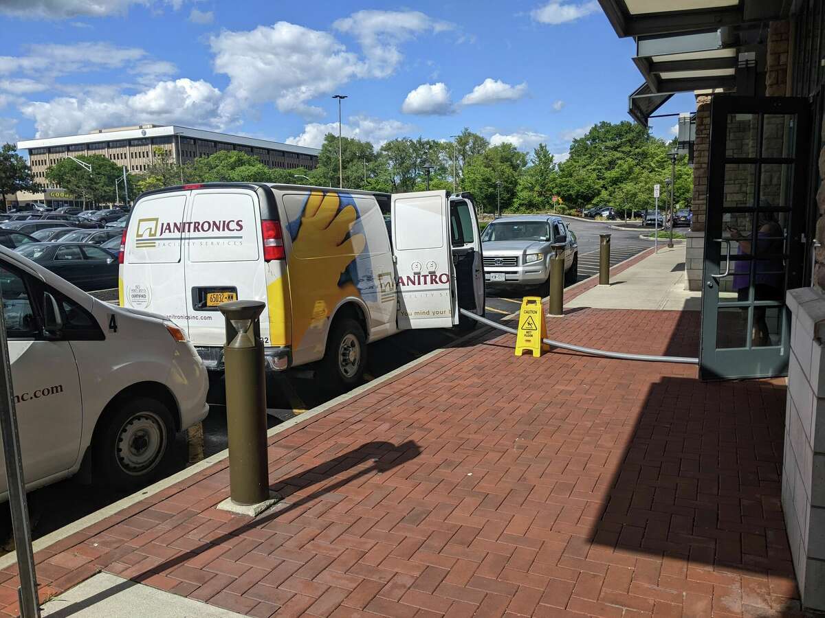 Janitronics Facility Services was at the Colonie Center Barnes & Noble in Colonie, N.Y. on Saturday, Aug. 13, 2022 responding to an unexpected flood that closed the store. 