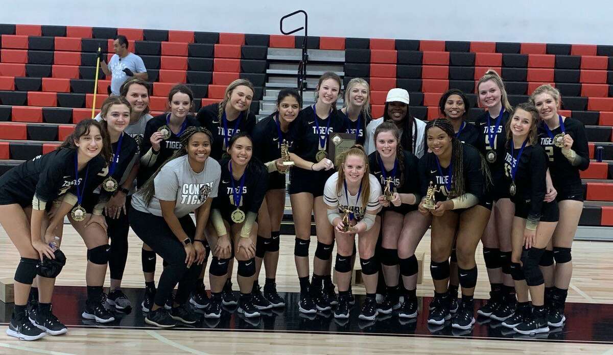 The Conroe Tigers volleyball team won the Austin ISD Jason Landers Invitational at Bowie High School August 13, 2022.