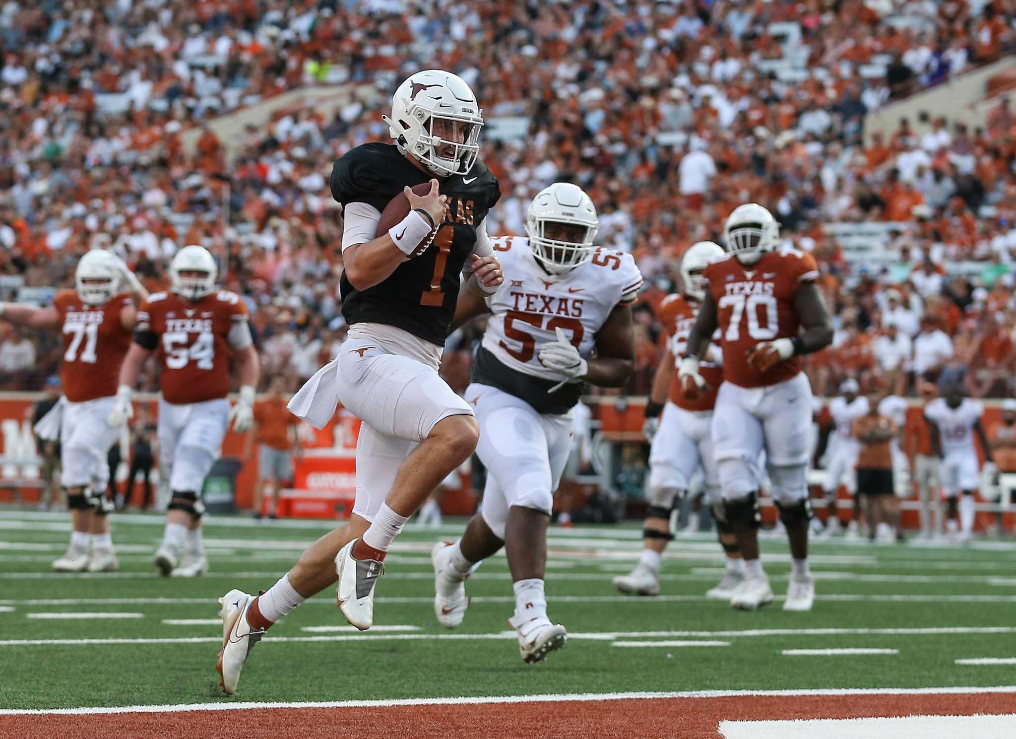 University of Texas football: Hudson Card pushing Quinn Ewers at QB